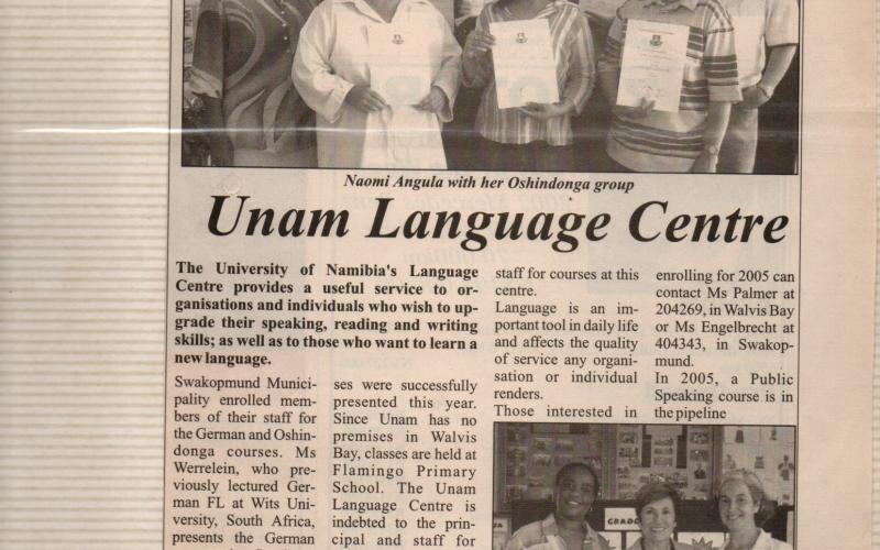 NAMIBIAN FOREIGN LANGUAGES. Clases de español. 2006