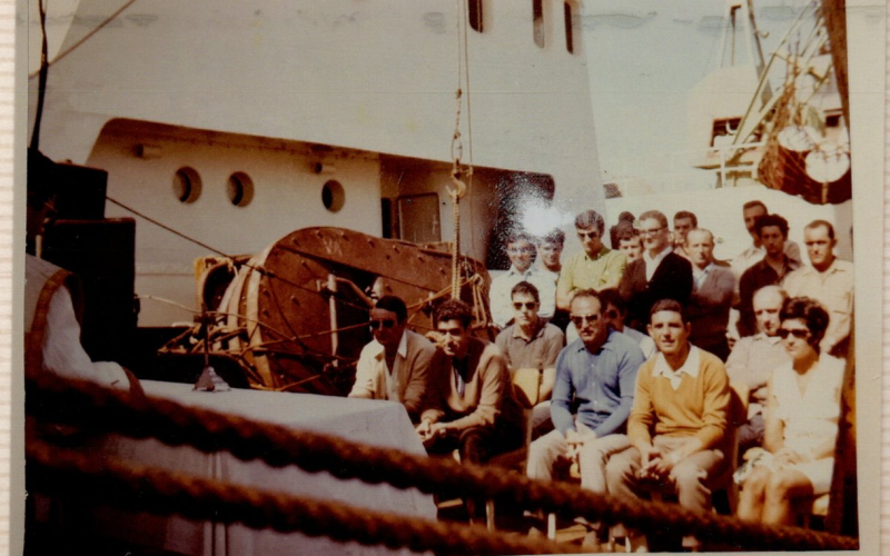 Misa en un pesquero español, 1968